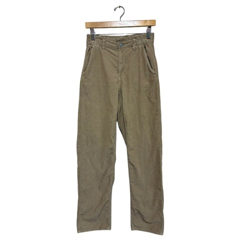 American Eagle Size 6R Tan High Waisted Slouchy Cotton Corduroy Trouser Pants